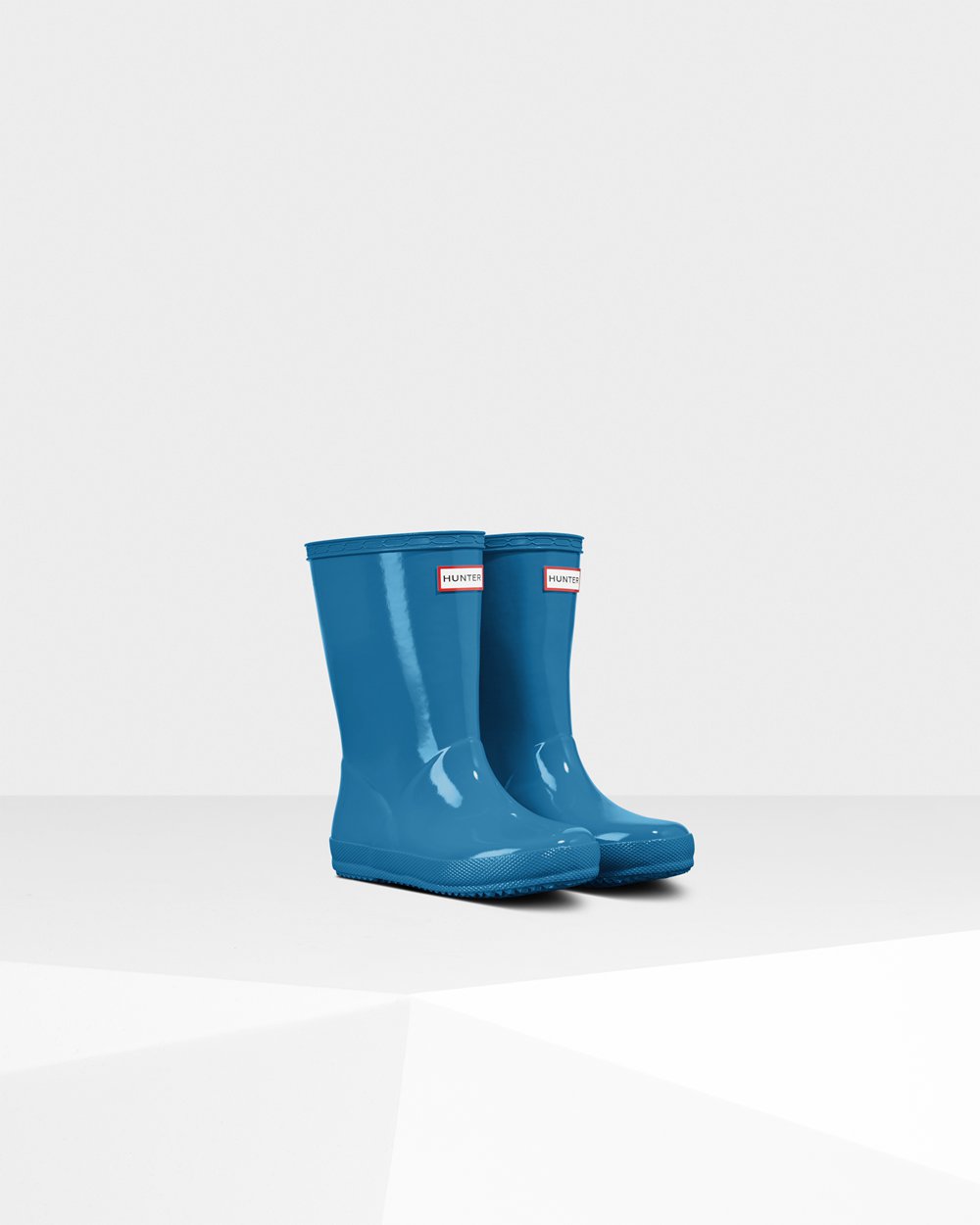 Botas de Lluvia Hunter Niños - Original First Classic Gloss - Azules - QGCMIEF-36